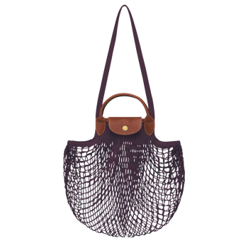 Le Pliage Filet L Mesh bag                                                                                                    Eggplant - Canvas