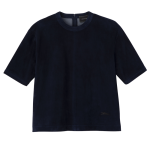 Short leather top                                                                                                    Navy - Leather