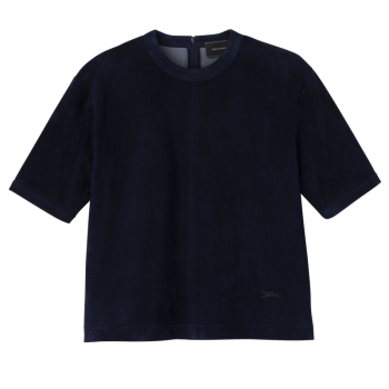 Short leather top                                                                                                    Navy - Leather