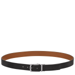 Le Foulonn' Men's belt                                                                                                    Black/Caramel - Leather