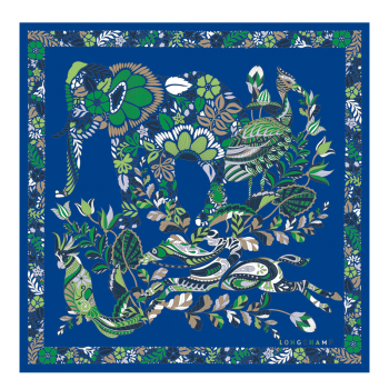 For't Longchamp Silk scarf 50                                                                                                    Bright Blue - Silk