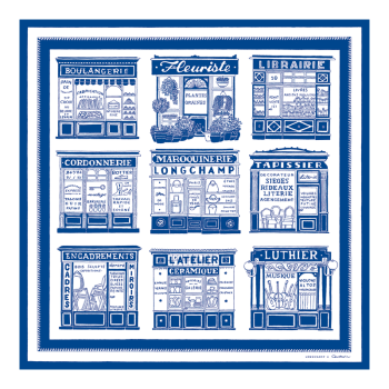 Les Artisans de Paris Silk scarf 70                                                                                                    Cobalt - OTHER