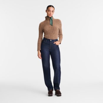 High neck sweater                                                                                                    Chocolate - Knit