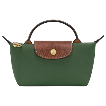Le Pliage Original Pouch with handle                                                                                                    British Green - Recycled canvas