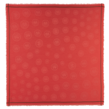 La M'daille Longchamp Shawl                                                                                                    Tomato - Cotton blend