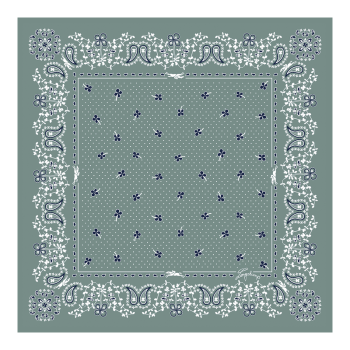 French Bandana Silk scarf 50                                                                                                    Celadon - OTHER
