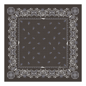 French Bandana Silk scarf 50                                                                                                    Mocha - OTHER