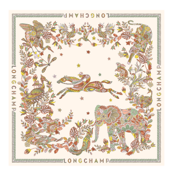 For't Longchamp Silk scarf 90                                                                                                    Ecru - Silk