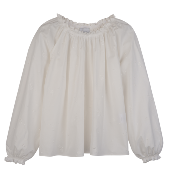 Blouse                                                                                                    White - Poplin embroidered
