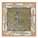 Equestrian Tower Silk scarf 50                                                                                                    Artichoke - Silk