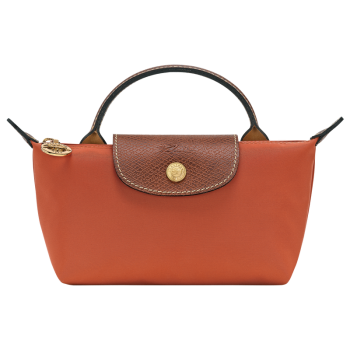 Le Pliage Original Pouch with handle                                                                                                    Brick - Recycled canvas