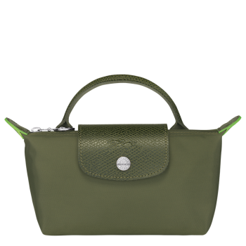 Le Pliage Green Pouch with handle                                                                                                    Forest - Recycled canvas