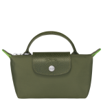 Le Pliage Green Pouch with handle                                                                                                    Forest - Recycled canvas