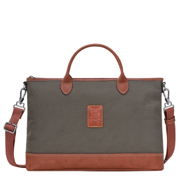 Boxford S Briefcase                                                                                                    Brown - Recycled canvas
