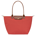 Le Pliage Original L Tote bag                                                                                                    Tomato - Recycled canvas
