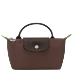 Le Pliage Green Pouch with handle                                                                                                    Mocha - Recycled canvas