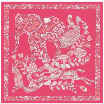 For't Longchamp Silk scarf 50                                                                                                    Pink - Silk