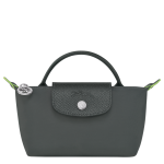 Le Pliage Green Pouch with handle                                                                                                    Graphite - Recycled canvas