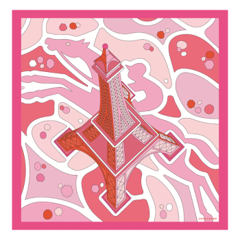 Equestrian Tower Silk scarf 70                                                                                                    Pink - Silk