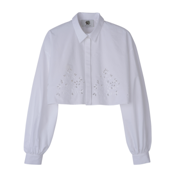 Shirt                                                                                                    White - Poplin embroidered