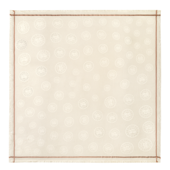La M'daille Longchamp Shawl                                                                                                    Ivory - Cotton blend