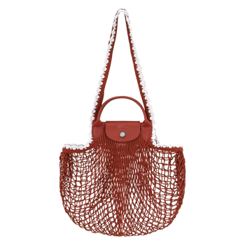 Le Pliage Collection L Mesh bag                                                                                                    Terracotta - Canvas