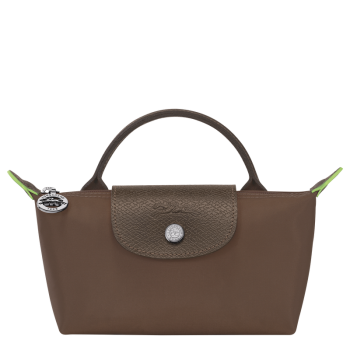 Le Pliage Green Pouch with handle                                                                                                    Terra - Recycled canvas