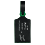 LGP Travel Luggage tag                                                                                                    Black/Green - Leather
