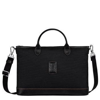 Boxford S Briefcase                                                                                                    Black - Recycled canvas