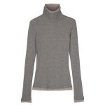 Thin turtleneck sweater                                                                                                    Grey - Jersey