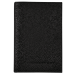 Le Foulonn' Passport cover                                                                                                    Black - Leather