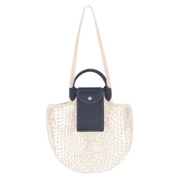 Le Pliage Collection L Mesh bag                                                                                                    Navy - Canvas