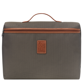 Boxford S Briefcase                                                                                                    Brown - Recycled canvas