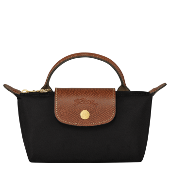 Le Pliage Original Pouch with handle                                                                                                    Black - Recycled canvas
