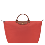 Le Pliage Original L Travel bag                                                                                                    Tomato - Recycled canvas