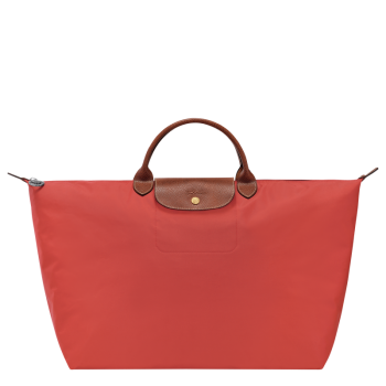 Le Pliage Original L Travel bag                                                                                                    Tomato - Recycled canvas