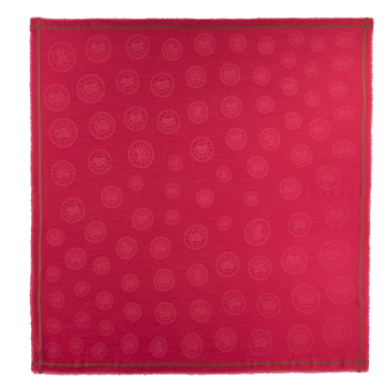 La M'daille Longchamp Shawl                                                                                                    Magenta - Cotton blend