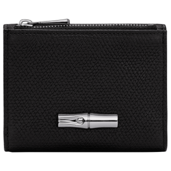 Le Roseau Compact wallet                                                                                                    Black - Leather