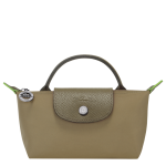 Le Pliage Green Pouch with handle                                                                                                    Artichoke - Recycled canvas
