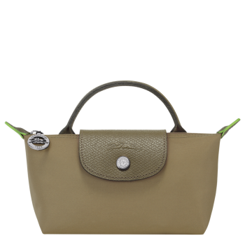 Le Pliage Green Pouch with handle                                                                                                    Artichoke - Recycled canvas