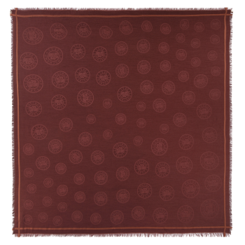 La M'daille Longchamp Shawl                                                                                                    Burgundy - Cotton blend