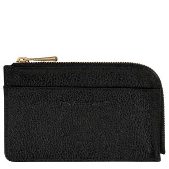 Le Foulonn' Card holder                                                                                                    Black - Leather